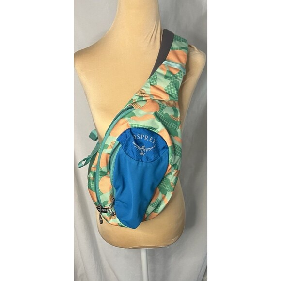 Osprey Daylite Sling Bag  Crossbody Blue/Green Geometric Pattern - Picture 1 of 7